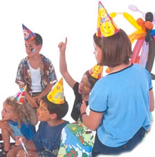 Family party balloonists